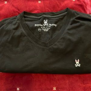 Psycho Bunny Black T-shirt.  Pima cotton and super soft.  No marks or holes